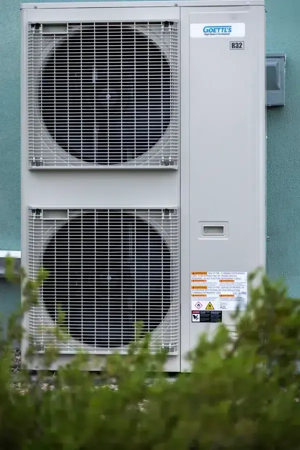 Goettl’s High Desert Mechanical outdoor multi-unit HVAC condenser system on building exterior – Prescott Valley AZ