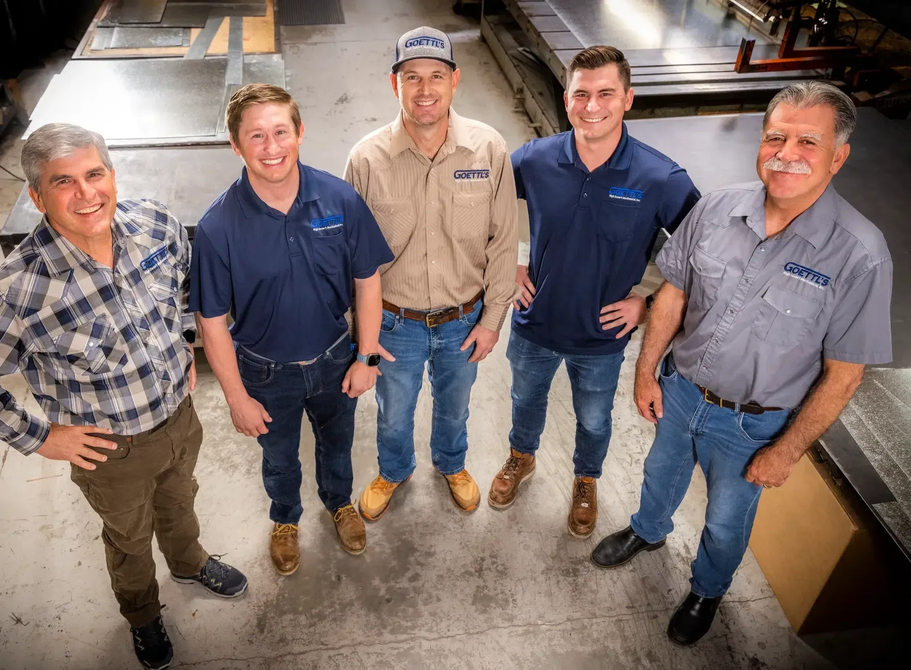 Goettl’s High Desert Mechanical technician team standing together for group photo – Prescott Valley AZ