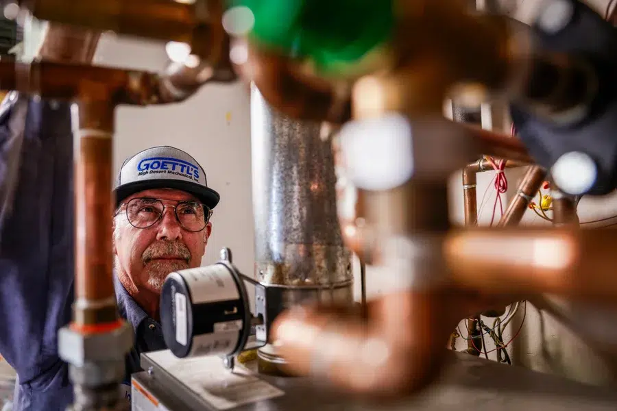 Goettl's plumber working on pipes – Prescott Valley AZ